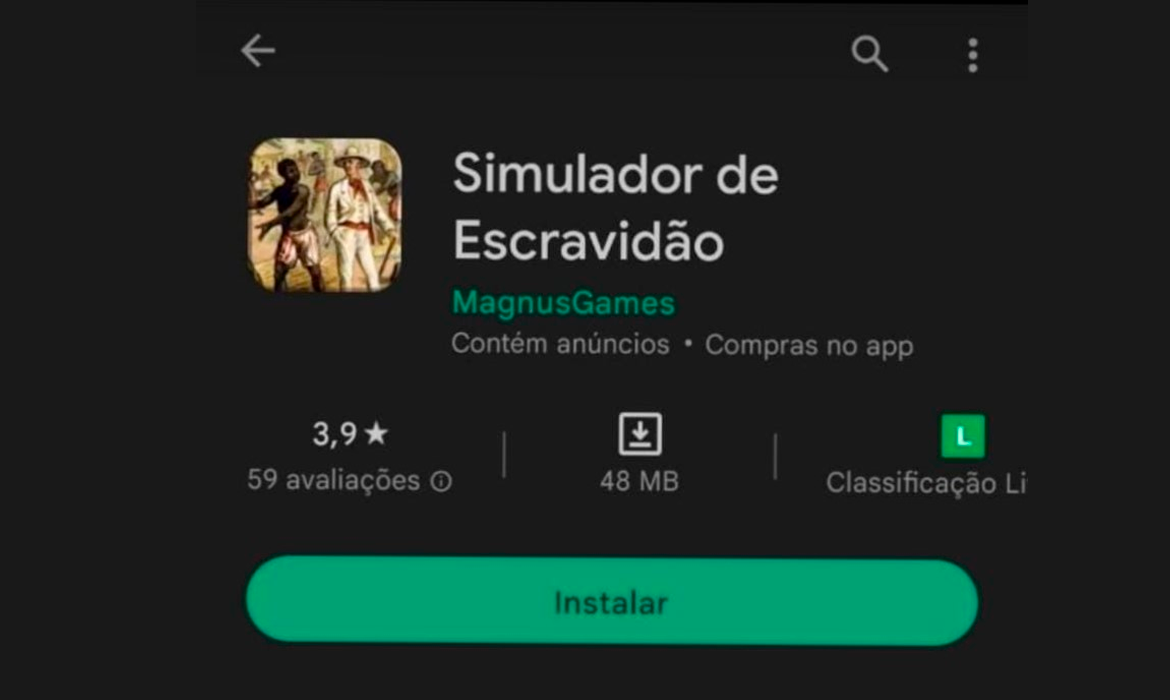 Jogo Simulador de Escravidão, que permitia castigar e torturar pessoas  negras é retirado da plataforma do Google Play - Jornal Expresso Carioca